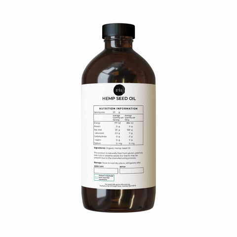 Darrahopens Food & Beverage > Condiments & Sauces 500ml Organic Hemp Seed Oil - Cold Pressed Food Grade Healthy Oils Foods