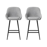 Darrahopens Furniture > Bar Stools & Chairs Artiss 2x Bar Stools Upholstered Stool Counter Seat Kitchen Dining Chairs