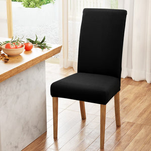 Darrahopens Furniture > Bar Stools & Chairs Artiss Dining Chair Covers 4x Slipcovers Spandex Stretch Banquet Wedding Black