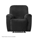 Darrahopens Furniture > Bar Stools & Chairs Artiss Recliner Chair Covers 1 Seater Velvet Black