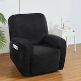 Darrahopens Furniture > Bar Stools & Chairs Artiss Recliner Chair Covers 1 Seater Velvet Black