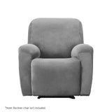 Darrahopens Furniture > Bar Stools & Chairs Artiss Recliner Chair Covers 1 Seater Velvet Grey