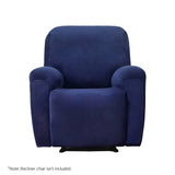 Darrahopens Furniture > Bar Stools & Chairs Artiss Recliner Chair Covers 1 Seater Velvet Navy