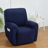 Darrahopens Furniture > Bar Stools & Chairs Artiss Recliner Chair Covers 1 Seater Velvet Navy