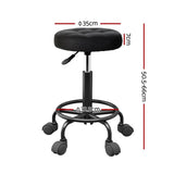 Darrahopens Furniture > Bar Stools & Chairs Artiss Salon Stool Swivel Height Adjustable Round Barber Spa Chair Black