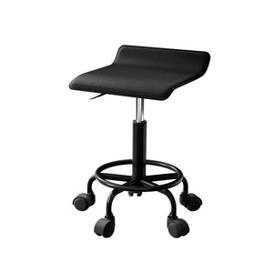 Darrahopens Furniture > Bar Stools & Chairs Artiss Salon Stool Swivel Height Adjustable Square Barber Spa Chair PU Black