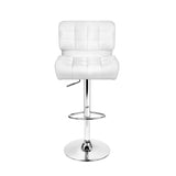 darrahopens Furniture > Bar Stools & Chairs Artiss Set of 2 PU Leather Gas Lift Bar Stools - White and Chrome