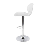 darrahopens Furniture > Bar Stools & Chairs Artiss Set of 2 PU Leather Gas Lift Bar Stools - White and Chrome