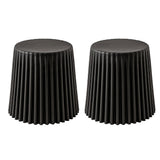 darrahopens Furniture > Bar Stools & Chairs ArtissIn Set of 2 Cupcake Stool Plastic Stacking Bar Stools Dining Chairs Kitchen Black