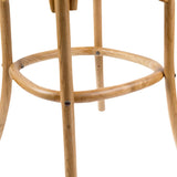 Darrahopens Furniture > Bar Stools & Chairs Aster 4pc Crossback Bar Stools Dining Chair Solid Birch Timber Rattan Seat - Oak