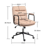 Darrahopens Furniture > Bar Stools & Chairs Faux Leather Office Chair -Brown