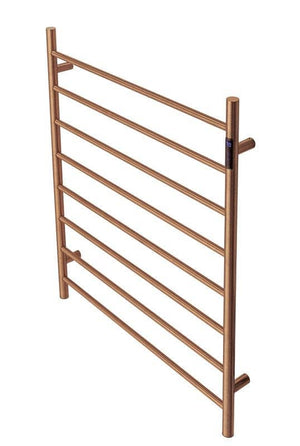 Darrahopens Furniture > Bathroom 2023 Brushed Rose Gold Copper stainless steel Heated Towel Rail rack Round AU 1000*850mm Timer