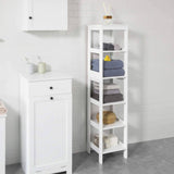 Darrahopens Furniture > Bathroom 5 Tier Bathroom Shelf Cabinet, White