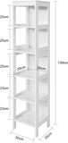 Darrahopens Furniture > Bathroom 5 Tier Bathroom Shelf Cabinet, White