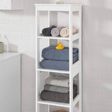 Darrahopens Furniture > Bathroom 5 Tier Bathroom Shelf Cabinet, White