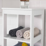 Darrahopens Furniture > Bathroom 5 Tier Bathroom Shelf Cabinet, White