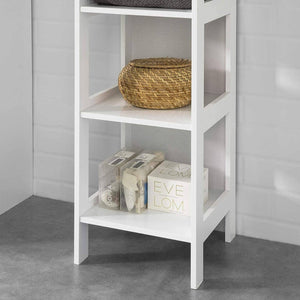 Darrahopens Furniture > Bathroom 5 Tier Bathroom Shelf Cabinet, White