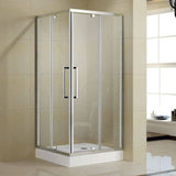 Darrahopens Furniture > Bathroom Adjustable 1000x1000mm Double Sliding Door Glass Shower Screen in Chrome