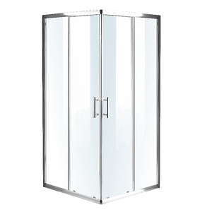 Darrahopens Furniture > Bathroom Adjustable 900x900mm Sliding Door Glass Shower Screen in Chrome with Zinc Alloy Handle