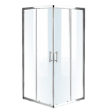 Darrahopens Furniture > Bathroom Adjustable 900x900mm Sliding Door Glass Shower Screen in Chrome with Zinc Alloy Handle