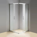 Darrahopens Furniture > Bathroom Adjustable 900x900mm Sliding Door Glass Shower Screen in Chrome with Zinc Alloy Handle