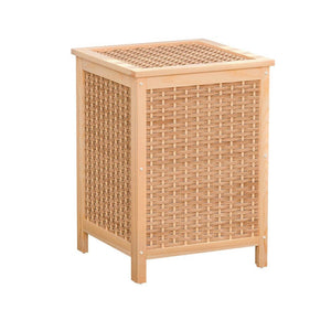 Darrahopens Furniture > Bathroom Artiss Laundry Hamper Bathroom Storage Cabinet Wooden Organiser Bag Clothes