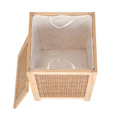 Darrahopens Furniture > Bathroom Artiss Laundry Hamper Bathroom Storage Cabinet Wooden Organiser Bag Clothes