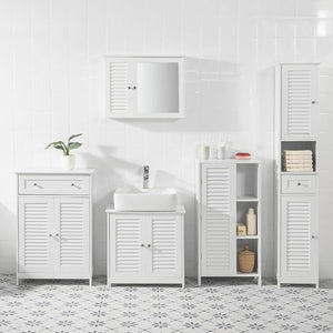 Darrahopens Furniture > Bathroom Bathroom Storage Cabinet 3 Shelves 1 Door