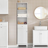 Darrahopens Furniture > Bathroom Tall Bathroom Storage Cabinet 3 Shelves, White