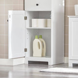 Darrahopens Furniture > Bathroom Tall Bathroom Storage Cabinet 3 Shelves, White