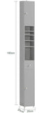 Darrahopens Furniture > Bathroom Tall Bathroom Storage Cupboard Shelves, Grey