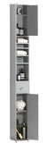 Darrahopens Furniture > Bathroom Tall Bathroom Storage Cupboard Shelves, Grey