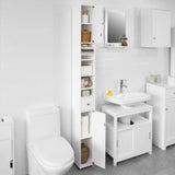 Darrahopens Furniture > Bathroom White Tall Bathroom Cabinet High Storage