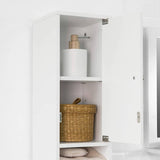 Darrahopens Furniture > Bathroom White Tall Bathroom Cabinet High Storage