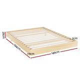 Darrahopens Furniture > Bedroom Artiss Bed Frame Double Size Floating Wooden Mattress Base Platform Timber ODIN