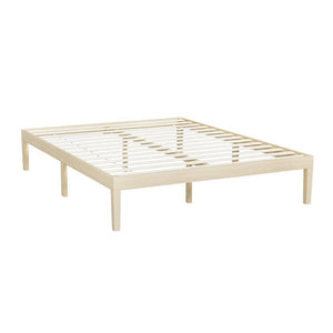 Darrahopens Furniture > Bedroom Artiss Bed Frame Double Size Wooden Base Mattress Platform Timber Pine BRUNO