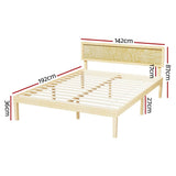 Darrahopens Furniture > Bedroom Artiss Bed Frame Double Size Wooden Base Mattress Platform Timber Pine YUMI