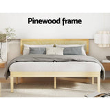 Darrahopens Furniture > Bedroom Artiss Bed Frame Double Size Wooden Base Mattress Platform Timber Pine YUMI