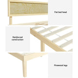 Darrahopens Furniture > Bedroom Artiss Bed Frame Double Size Wooden Base Mattress Platform Timber Pine YUMI