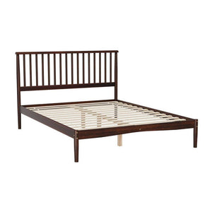 Darrahopens Furniture > Bedroom Artiss Bed Frame Double Size Wooden Base Mattress Platform Timber Walnut VISE