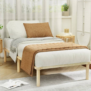 Darrahopens Furniture > Bedroom Artiss Bed Frame King Single Size Wooden Base Mattress Platform Timber Pine AMBA