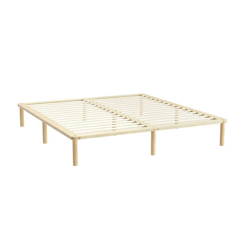 Darrahopens Furniture > Bedroom Artiss Bed Frame King Size Wooden Base Mattress Platform Timber Pine AMBA