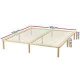 Darrahopens Furniture > Bedroom Artiss Bed Frame King Size Wooden Base Mattress Platform Timber Pine AMBA