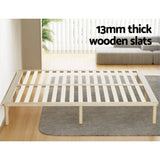 Darrahopens Furniture > Bedroom Artiss Bed Frame King Size Wooden Base Mattress Platform Timber Pine AMBA