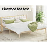 Darrahopens Furniture > Bedroom Artiss Bed Frame King Size Wooden Base Mattress Platform Timber Pine BRUNO