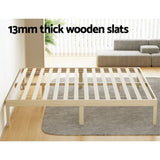 Darrahopens Furniture > Bedroom Artiss Bed Frame King Size Wooden Base Mattress Platform Timber Pine BRUNO