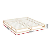 Darrahopens Furniture > Bedroom Artiss Bed Frame King Size Wooden Base Mattress Platform Timber Pine KALAM