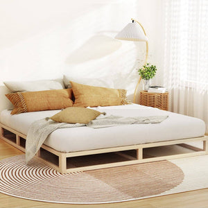 Darrahopens Furniture > Bedroom Artiss Bed Frame King Size Wooden Base Mattress Platform Timber Pine KALAM