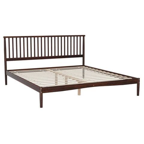 Darrahopens Furniture > Bedroom Artiss Bed Frame King Size Wooden Base Mattress Platform Timber Walnut VISE