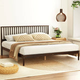 Darrahopens Furniture > Bedroom Artiss Bed Frame King Size Wooden Base Mattress Platform Timber Walnut VISE